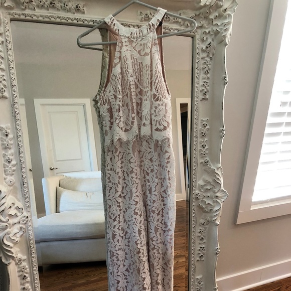 Lulu's Dresses & Skirts - LuLu's White Lace Jumpsuit